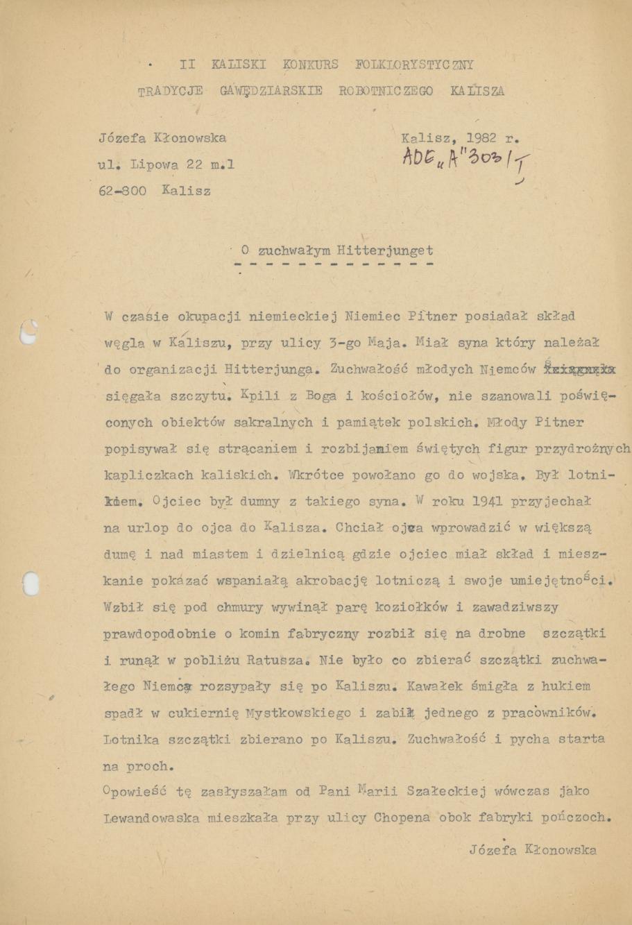 O zuchwałym Hitlerjugend