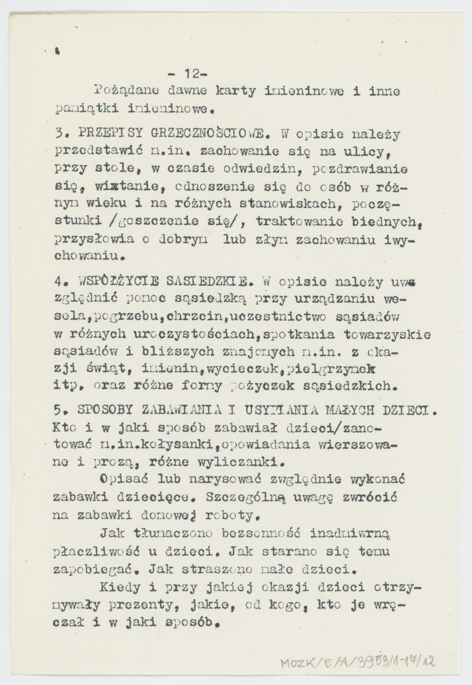 Uchrońmy od zapomnienia Folklor Kalisza - warunki konkursu, cz. 2