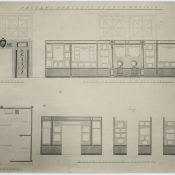 Projekt pawilonu wystawienniczego przygotowanego przez Kalisz na Powszechną Wystawę Krajową w Poznaniu