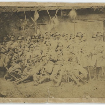 Grupa kosynierów ze Skalmierza pod Błaszkami