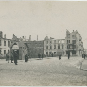 Rynek Główny i ul. Rzeźnicza w Kaliszu po zburzeniu miasta
