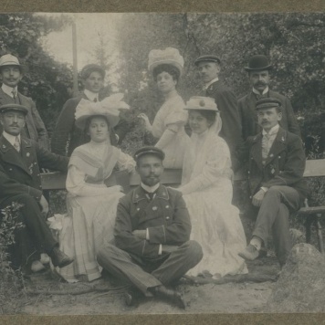 Członkowie Kaliskiego Towarzystwa Wioślarskiego