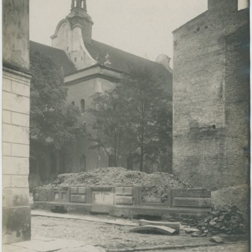 Ulica Rzeźnicza i nieistniejące dziś zabudowania przy ulicy św. Stanisława