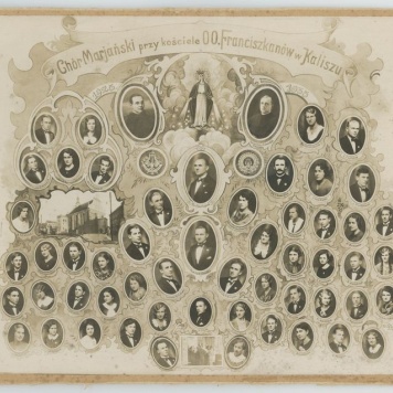 Tableau Chóru Marjańskiego działającego przy kościele OO. Franciszkanów w Kaliszu w latach 1925-1935