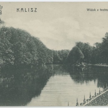 Widok z teatru na park, Kalisz