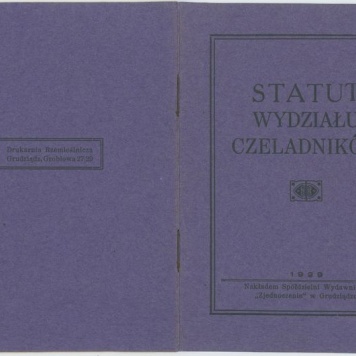 Statut Wydziału Czeladników przy cechu Mistrzów Kowali w Kaliszu