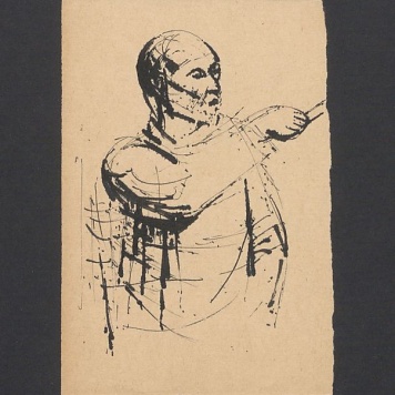 Ilustracja do inscenizacji Bertolda Brechta (?)