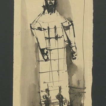 Ilustracja do inscenizacji Bertolda Brechta (?)