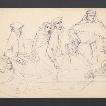 Szkic siedmiu postaci