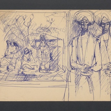 Szkice postaci męskich i kobiecych