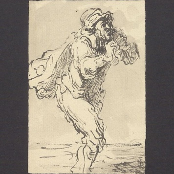 Mężczyzna niosący worek