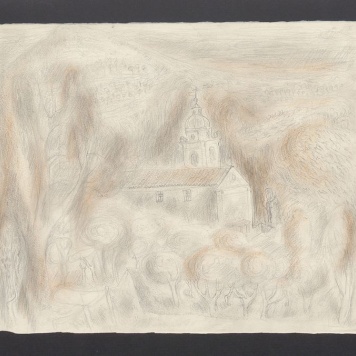 Pejzaż z kościołem