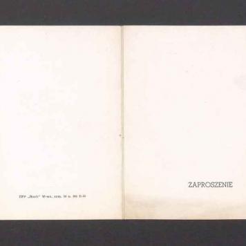 Zaproszenie na otwarcie wystawy grafiki Antoniego Alstera