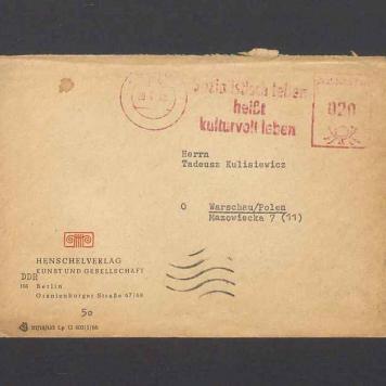 Koperta, adr. Herrn Tadeusz Kulisiewicz