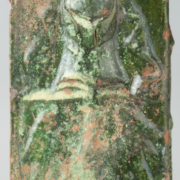 Kafel z herbem województwa poznańskiego i wyobrażeniem zamku