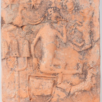 Kafel z wyobrażeniem Adama nazywającego stworzenia w Raju