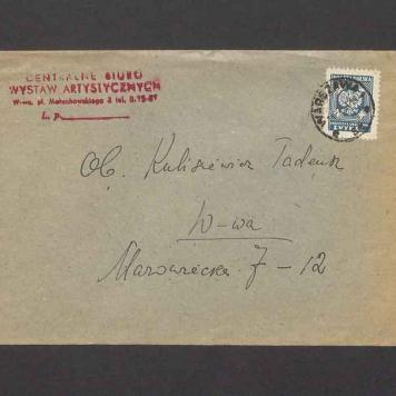 Koperta, nad. Centralne Biuro Wystaw Artystycznych