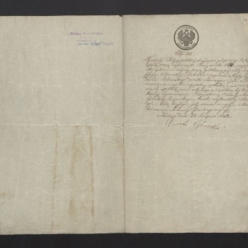 Poświadczenie zwrotu 30 złotych polskich zapomogi do kasy Zgromadzenia Bednarskiego w Stawiszynie