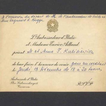 L'Ambassadeur d'Italie et Madame Enrico Aillaud [...]