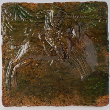 Kafel z wyobrażeniem kopijnika