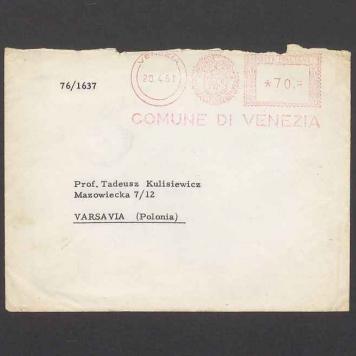 Koperta, nad. Comune di Venezia