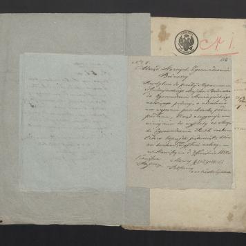 Dowody usprawiedliwiające wydatki przy Zgromadzeniu Bednarzy w mieście Stawiszynie przez rok 1857/60