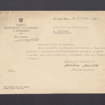 Szanowny Panie Profesorze [...]