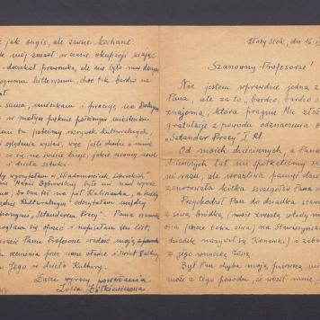 Szanowny Profesorze! Nie jestem wprawdzie jedną z uczennic [...]