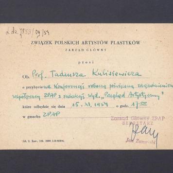 Związek Polskich Artystów Plastyków: zaproszenie na konferencję