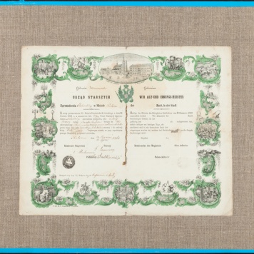 Dyplom czeladniczy Zgromadzenia Stolarskiego 