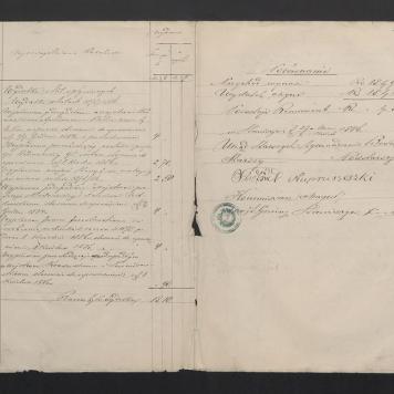 Dowody Usprawiedliwiające Rachunek Zgromadzenia Bednarzy w Mieście Stawiszynie uformowany za rok 1863, 1864 po dzień 11/23 Lipca 1865 r.