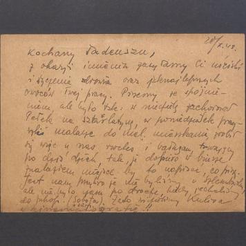 Kochany Tadeuszu, z okazji imienin [...]