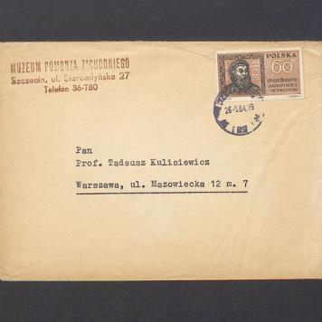 Koperta, nad. Muzeum Pomorza Zachodniego