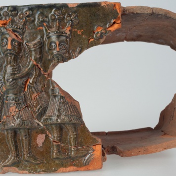 Kafel z pokłonem Trzech Króli