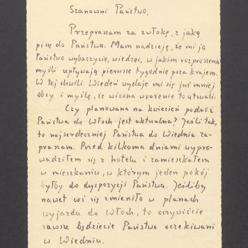 Szanowni Państwo, Przepraszam za zwłokę [...]