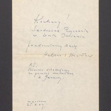 Kochany! Serdeczne życzenia [...]