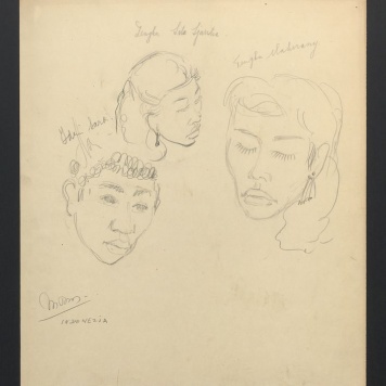 Szkice głów indonezyjskich