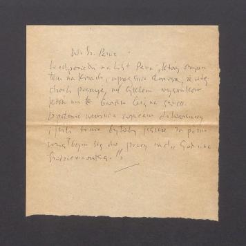 W. Sz. Panie. W odpowiedzi na list [...]