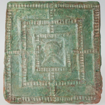 Kafel z wyobrażeniem labiryntu minotaura lub diabła