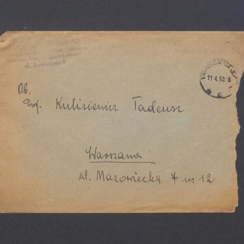 Zawiadomienie o przyznaniu telefonu końcowego i jego instalacji w ciągu kwietnia 1960 r., koperta