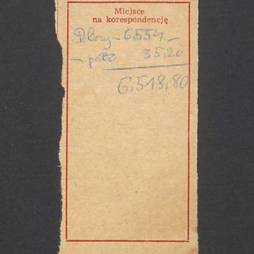 Odcinek dla odbiorcy dot. wpłat na rachunek bankowy, część I