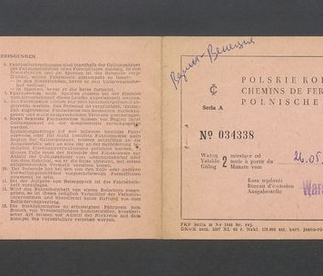 Bilet PKP na przejazd Warszawa - Wenecja