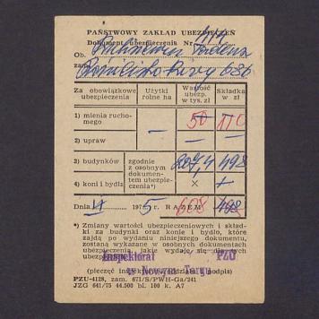 Dokument ubezpieczenia, Państwowy Zakład Ubezpieczeń