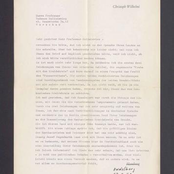 Sehr Geehrter Herr Professor Kulisiewicz - verzeihen Sie bitte [...]