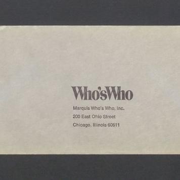 Koperta zwrotna, adr. Who's who