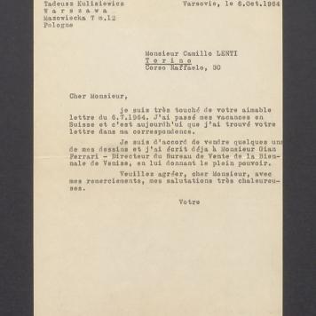 Cher Monsieur, je suis tres touche de votre aimable lettre [...]