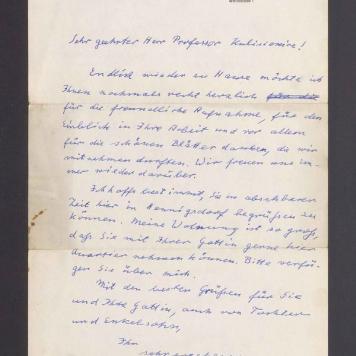 Sehr geehrter Herr Professor Kulisiewicz [...]