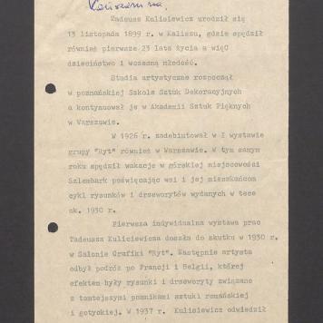 Biogram Tadeusza Kulisiewicza