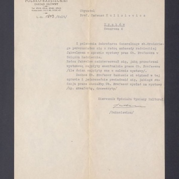 Towarzystwo Przyjaźni Polsko-Radzieckiej; ws. wystawy prac T. Kulisiewicza w ZSRR