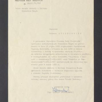 Z polecenia Obywatela Prezesa Rady Ministrów uprzejmie zawiadamiam [...]